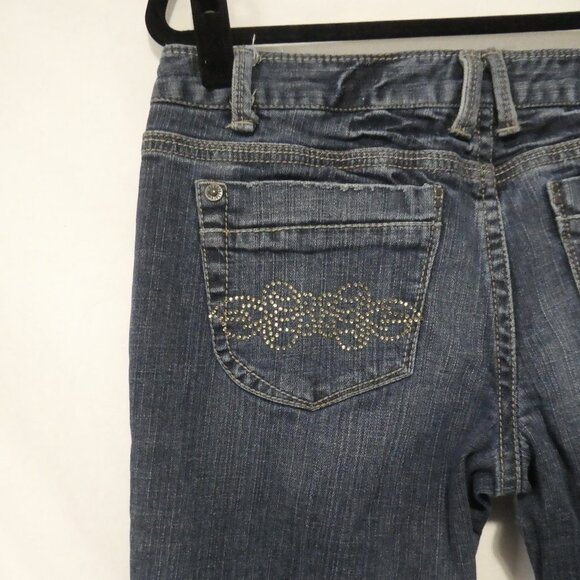 AEROPOSTALE - Railey Skinny Flare - Curvy | size 7/8 long | Faded Blue Denim - Picture 10 of 16